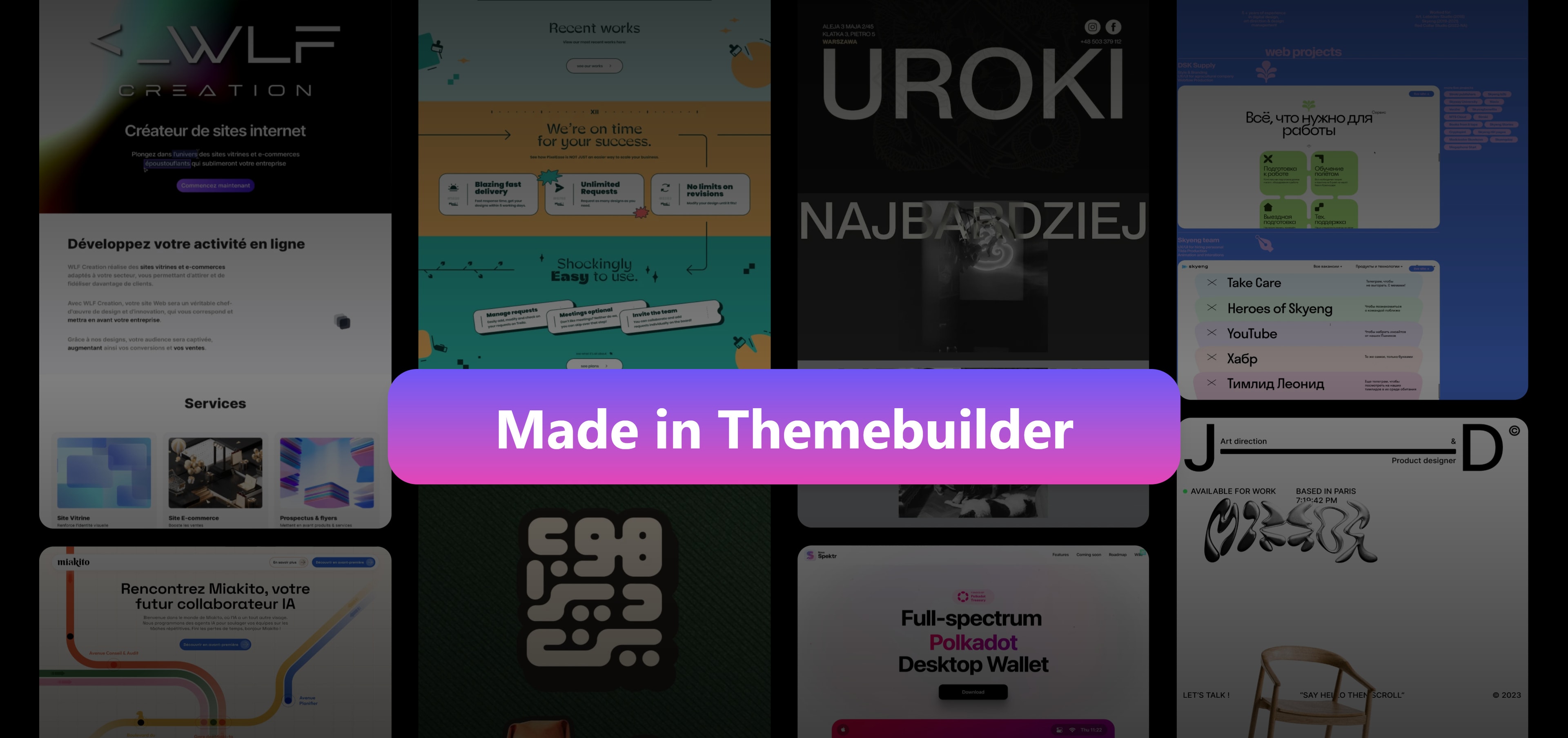 Made in ThemeBuilder — sites built by the community